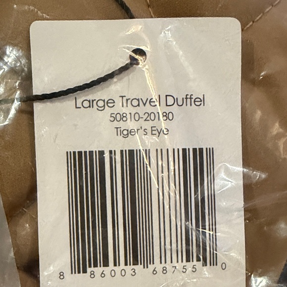 Vera Bradley Tiger's Eye Outlet Large Travel Duffel/NWT - Picture 3 of 7